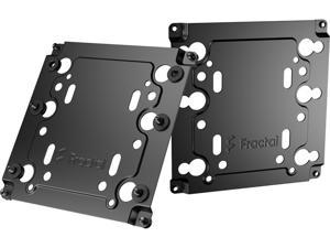 Fractal Design FD-A-BRKT-003 Universal Multibracket Mounting Adapter Kit - Mounts one 3.5"/2.5" HDD/SSD Drive or Water-Cooling Pump/Reservoir to a Standard 120 mm PC Case Fan Vent - Black (2 pack)