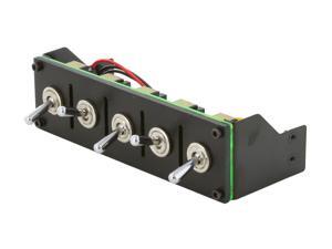 Lamptron 5.25" 5-channel fan controller, 100w/channel, on/off switch, molex 4-pin fan connectors Lamptron 5.25" 5-channel fan controller, 100w/channel, on/off switch, molex 4-pin fan connectors