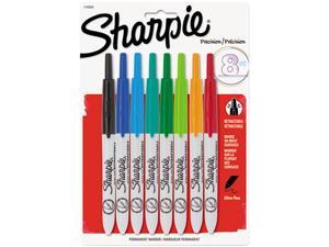 Sanford Sharpie Retractable Ultra Fine Point Tip Permanent Marker, Assorted Colors, 8/Set, ST - SAN1742025