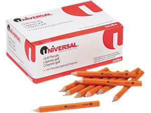 Universal Golf Pencils, HB, Yellow Barrel, 144/Box, BX - UNV24264