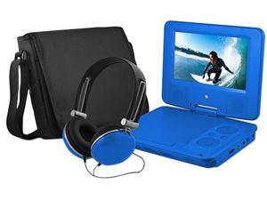 EMATIC EPD909BU 9 DVD Player Bundle Blue EMATIC EPD909BU 9 DVD Player Bundle Blue