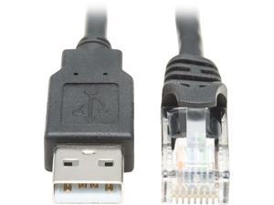 Tripp Lite USB-A to RJ45 Rollover Console Cable (M/M) - Cisco Compatible, 250 Kbps, 10 ft., Black (U009-010-RJ45-X)