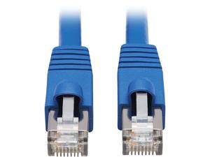 Tripp Lite Cat6a 10G-Certified Snagless F/UTP Network Patch Cable (RJ45 M/M), PoE, CMR-LP, Blue, 50 ft. (N261P-050-BL)