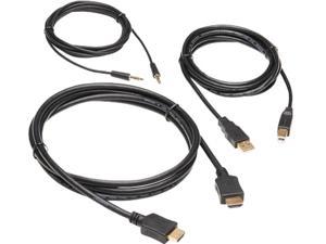 TRIPP LITE 6 ft. HDMI KVM Cable Kit - 4K HDMI, USB 2.0, 3.5 mm Audio (M/M), Black P782-006-HA