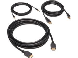 TRIPP LITE 10 ft. HDMI KVM Cable Kit - 4K HDMI, USB 2.0, 3.5 mm Audio (M/M), Black P782-010-HA