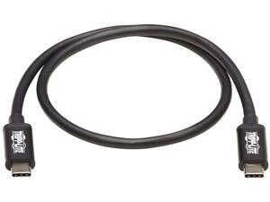 Tripp Lite Model MTB3-00M5-5A-B Thunderbolt 3 Passive Cable - 40 Gbps, 5A 100W Power Delivery, 4K/60 Hz, 0.5m (1.6 ft.), Black Male to Male