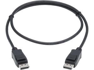 Tripp Lite P580-001-V4 3 ft. Black DisplayPort 1.4 Cable with Latching Connectors - 8K UHD, HDR, 4:2:0, HDCP 2.2, M/M, Black, 3 ft. Male to Male