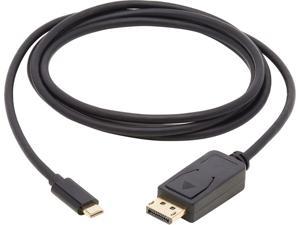 Tripp Lite U444-006-DP-BD USB-C to DisplayPort Bi-Directional Adapter Cable, 4K 60Hz, Locking DP Connector, HDR, M/M, 6 ft.