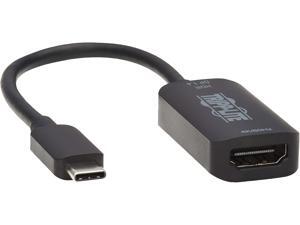 Tripp Lite U444-06N-HDR4-B USB-C to HDMI Adapter Cable (M/F), 4K @ 60 Hz, HDR, Thunderbolt 3, Black, 6 in. Tripp Lite U444-06N-HDR4-B USB-C to HDMI Adapter Cable (M/F), 4K @ 60 Hz, HDR, Thunderbolt 3, Black, 6 in.