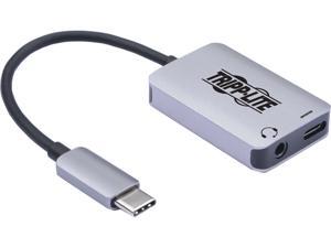 Tripp Lite U437-001-C USB-C to 3.5 mm Stereo Audio Adapter - USB 3.1 Gen 1 (5 Gbps), PD 3.0, Silver Tripp Lite U437-001-C USB-C to 3.5 mm Stereo Audio Adapter - USB 3.1 Gen 1 (5 Gbps), PD 3.0, Silver