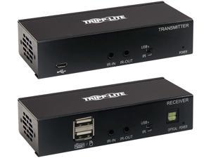 Tripp Lite B127A-1A1-BDBD DisplayPort over Cat6 Extender Kit, KVM Support, USB, 4K, DP1.2a, PoC, HDCP 2.2, 230 ft. (70 m), TAA