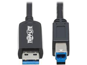 Tripp Lite U328F-20M Black USB 3.2 Gen 1 Plenum-Rated Fiber Active Optical Cable (AOC) - A/B M/M, 20 m