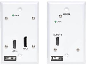 DisplayPort to HDMI Over Cat6 Extender Kit Wall Plate 4K 60Hz PoC DisplayPort to HDMI Over Cat6 Extender Kit Wall Plate 4K 60Hz PoC