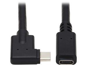 Tripp Lite USB C Extension Cable 3.2 Gen 2 60W Charging Right-Angle MF 20in