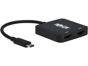 Tripp Lite USB C Adapter Dual-Display 4K 60Hz HDMI HDR 4:4:4 HDCP 2.2 Black