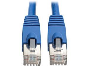 Tripp Lite M12 X-Code Cat6a Shielded Ethernet Cable, Right-Angle M12/RJ45 Cable, 10G F/UTP CMR-LP (M/M), IP68, 60W Power over Ethernet, Blue, 16.4 Feet / 5 Meters (NM12-6A4-05M-BL)