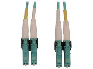 Tripp Lite Switchable Fiber Cable, 400G Duplex Multimode 50/125 OM4 (LC Duplex-PC/LC Duplex-PC), Round LSZH Jacket, Aqua, 1 Meter / 3.3 Feet (N820X-01M-OM4)