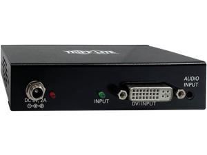 Tripp Lite 2-Port DVI Extender Splitter with Audio and Signal Booster, Single-Link 1080p @ 60 Hz Video (DVI-D F/2xF), International Plug Adapters [North America, UK, Australia, EU], TAA Compliant (B11