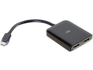 C2G 54292 Mini DisplayPort to HDMI Monitor Splitter - 2 Port 4K HDMI MST Hub USB Powered