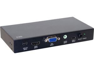 C2G 40850 HDMI, USB-C, Mini DisplayPort, and VGA to HDMI Adapter Converter Switch - 4K 60Hz (TAA Compliant)