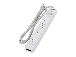 APC P6N 4 Feet 6 Outlets 1080 Joules Surge Suppressor with Ethernet and Phone Line Protection