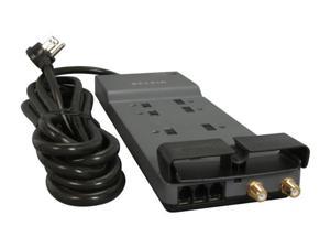 BELKIN BE108230-12 12 Feet 8 Outlets 3390 Joules Surge Protector w/ Telephone Line/Coaxial Protection/Extended Cord