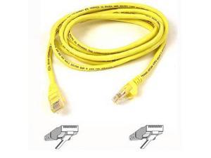 Belkin A3L791-15-YLW-S 15 ft. Cat 5E Yellow Patch Cable CAT5e Snagless RJ-45M / RJ-45M