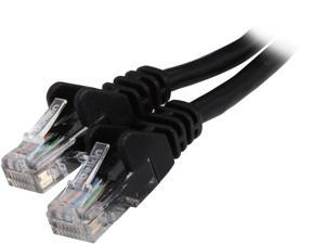 Belkin A3L791-12-BLK-S 12 ft. Cat 5E Black RJ45M/RJ45M Snagless  Patch Cable