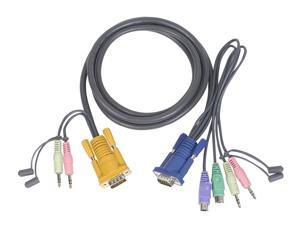 IOGEAR 6 ft. Micro-Lite Bonded All-in-One PS/2 KVM Cable G2L5302P