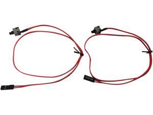 Rosewill 2 Pin Power Switch Cable, Momentary On / Off Push Button, ATX Computer Switch Wire, 17.5 Inch Length, 2-Pack Rosewill 2 Pin Power Switch Cable, Momentary On / Off Push Button, ATX Computer Switch Wire, 17.5 Inch Length, 2-Pack