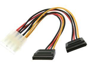 Rosewill RC-6"-PW-4P-2SA 6 in. Molex 4pin Male to Two 15pin SATA Power Cable Rosewill RC-6"-PW-4P-2SA 6 in. Molex 4pin Male to Two 15pin SATA Power Cable