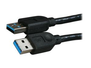 Rosewill RC-6-USB3-AM-AM-BK - 6.5-Foot USB 3.0 A Male to A Male Cable - Black