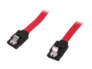 Rosewill RCAB-11050 - 18" Flat Red SATA III Cable with Locking Latch - Supports 6 Gbps, 3 Gbps, and 1.5 Gbps Transfer Rates
