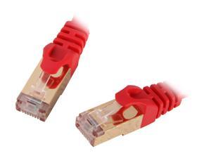 Rosewill RCNC-11041 - 1-Foot Cat 7 Shielded Networking Cable - Twisted Pair (S / STP), Red