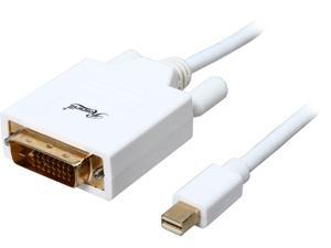 Rosewill RCDC-14018 - 6-Foot White Mini DisplayPort to DVI Cable - 32 AWG, Male to Male