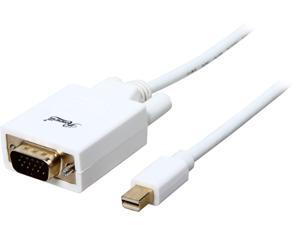 Rosewill RCDC-14021 - 3-Foot White Mini DisplayPort to VGA Cable - 32 AWG, Male to Male Rosewill RCDC-14021 - 3-Foot White Mini DisplayPort to VGA Cable - 32 AWG, Male to Male