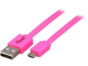 Rosewill RMU-3PK - 3-Foot USB 2.0 A Male to Micro B (5-Pin) Male Cable - Pink Rosewill RMU-3PK - 3-Foot USB 2.0 A Male to Micro B (5-Pin) Male Cable - Pink