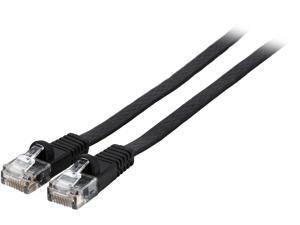 Rosewill RCAT5E-1BKF 1 ft. Cat 5E Black Flat 30AWG, Bare Stranded Copper 350MHZ UTP Ethernet Patch Cord Rosewill RCAT5E-1BKF 1 ft. Cat 5E Black Flat 30AWG, Bare Stranded Copper 350MHZ UTP Ethernet Patch Cord
