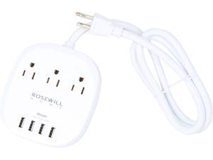 Rosewill Travel Power Strip with 4 iSmart USB Charging Station (5V/4.5A), 3 Outlets, 3 Feet Heavy Duty Extension Cord Rosewill Travel Power Strip with 4 iSmart USB Charging Station (5V/4.5A), 3 Outlets, 3 Feet Heavy Duty Extension Cord