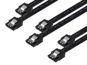 Rosewill RCSC-18005 [3-Pack] SATA Cable Straight to Straight Connectors SATA III 6.0 Gbps, SATA Cable 18 Inches, SATA 3 Cable - 18 Inches, Black, 3-Pack