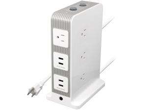 Rosewill RHSP-19003 Power Strip Tower Surge Protector Charging Station, 4 Smart USB Ports, 10 AC Outlets, 6.6 Feet Long Extension Cord, 1875 Watts Max Power, 1000 Joules Rosewill RHSP-19003 Power Strip Tower Surge Protector Charging Station, 4 Smart USB Ports, 10 AC Outlets, 6.6 Feet Long Extension Cord, 1875 Watts Max Power, 1000 Joules