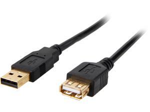 Rosewill CL-U2-AAMF-6-BK 6ft High Speed USB 2.0 A Male to A Female Extension Cable, Gold Plated, Black