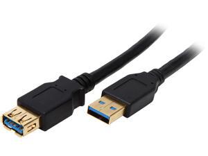 Rosewill CY-U3-AAMF-10-BK Black SuperSpeed 5Gbps USB 3.0 A Male to A Female Extension Cable, Gold Plated, Black Rosewill CY-U3-AAMF-10-BK Black SuperSpeed 5Gbps USB 3.0 A Male to A Female Extension Cable, Gold Plated, Black