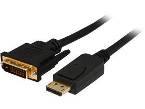 Rosewill CL-DP2DVI-3-BK 3 ft. Black Displayport to DVI-D (24+1) DisplayPort Cable Male to Male Rosewill CL-DP2DVI-3-BK 3 ft. Black Displayport to DVI-D (24+1) DisplayPort Cable Male to Male
