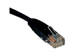 TRIPP LITE N002-002-BK 2 ft. Cat 5E Black 350MHz Molded Patch Cable TRIPP LITE N002-002-BK 2 ft. Cat 5E Black 350MHz Molded Patch Cable