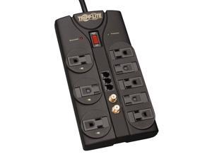 Tripp Lite TLP808TELTV 8 Outlets 2160 Joules 8' Cord with tel/DSL & Coax Protect It! Surge Suppressor