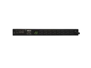 Tripp Lite Monitored PDU, 1.9kW Single-Phase 120V Outlets (8 5-15/20R), L5-20P/5-20P Adapter, 12ft Cord, 1U Rack-Mount, TAA (PDUMNH20)