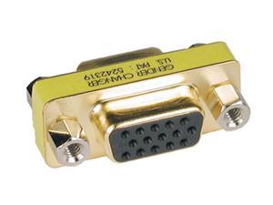 Tripp Lite P160-000 Compact VGA Gender Changer HD15F to HD15F, Gold Connectors