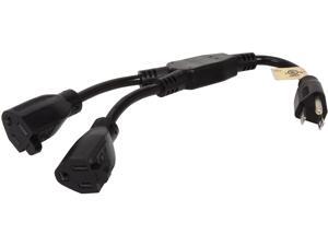 Tripp Lite Model P022-001-2 1 ft. 18AWG Power Y Cord (NEMA 5-15P to 2xNEMA 5-15R)