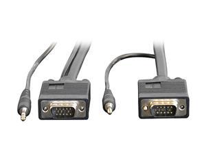 Tripp Lite P504-025-P 25 ft. SVGA/VGA Monitor + Audio Plenum Cable with Coax, (HD15 M/M, 3.5mm M/M)